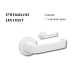 Zanda Streamline - Matt White Door Handles - Just Doors QLD