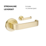Zanda Streamline - Satin Brass - Just Doors QLD