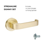 Zanda Streamline - Satin Brass - Just Doors QLD