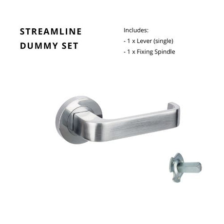 Zanda Streamline - Satin Chrome - Just Doors QLD