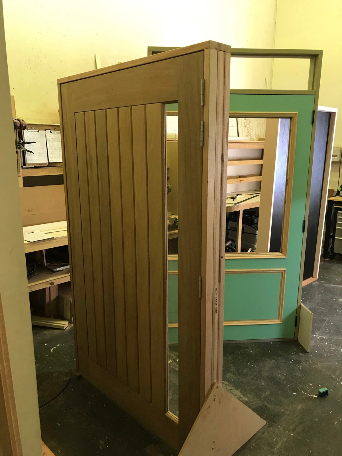 1L Vertical Plank Pre hung options 2040/2340 - Just Doors QLD
