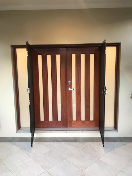 3L Vertical Double entrance door package - Just Doors QLD