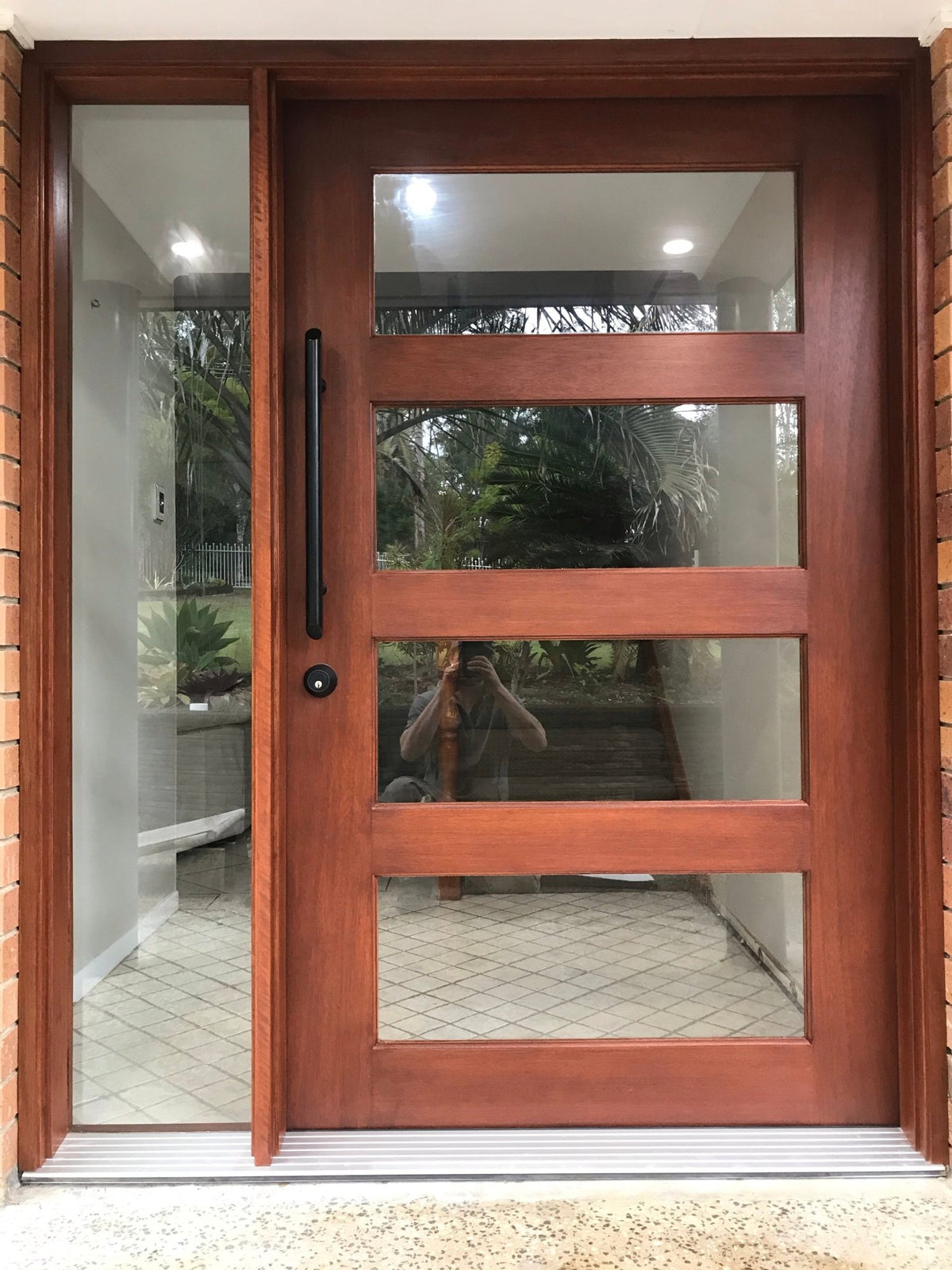 4-Lite B 1200 x 2040 x 40mm Horizontal Large Door & Frame Package - Just Doors QLD