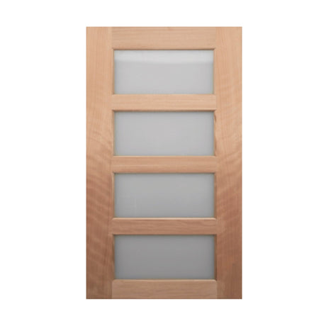 4-Lite B 1200 x 2040 x 40mm Horizontal Large Door & Frame Package - Just Doors QLD