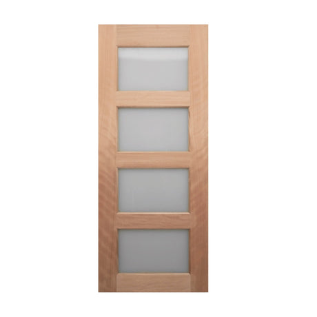 4 Lite B Horizontal Timber Door - Just Doors QLD