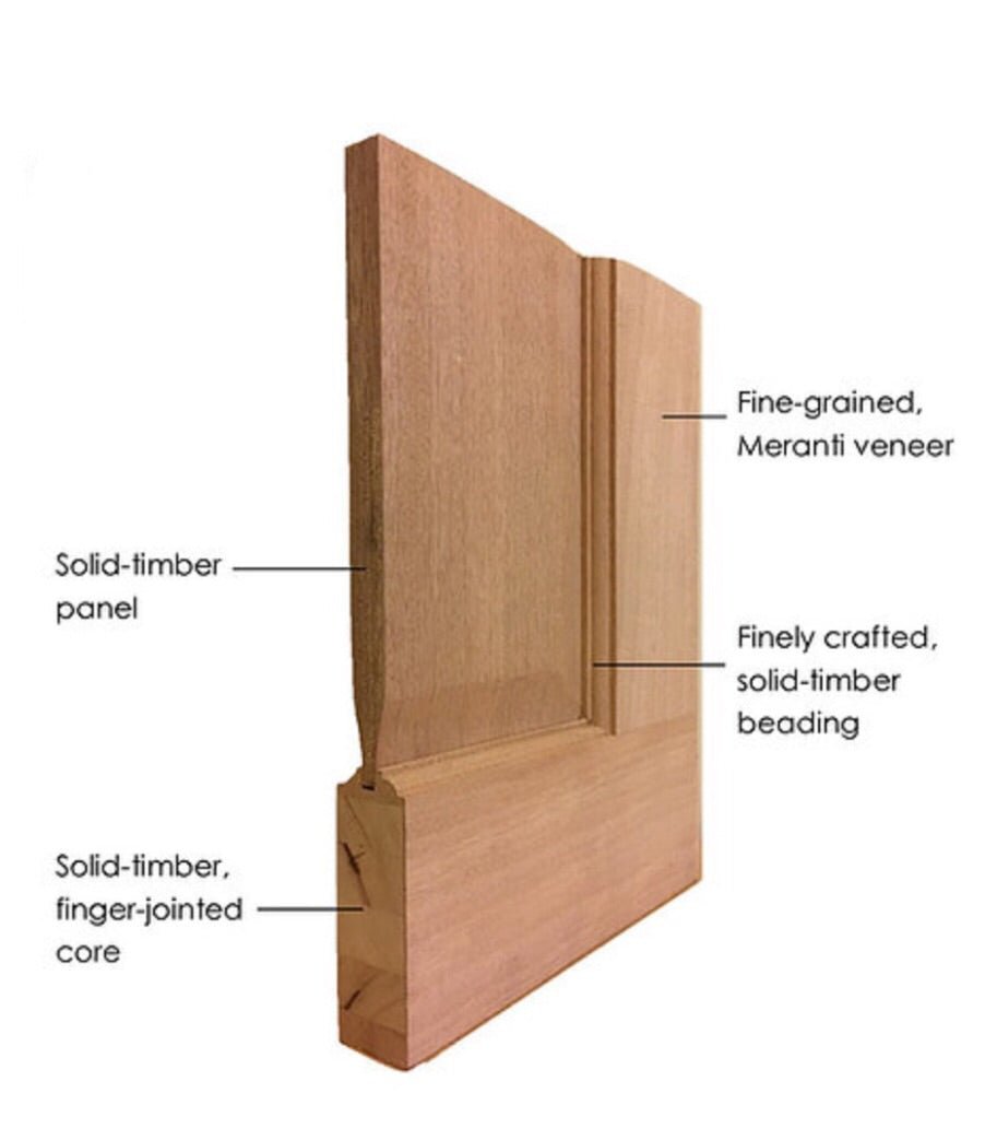 4L Vertical 1000/1100 x 2040 Pre hung - Just Doors QLD