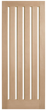 Corinthian Blonde Oak AWO 5VG Vertical Glazed Timber Door