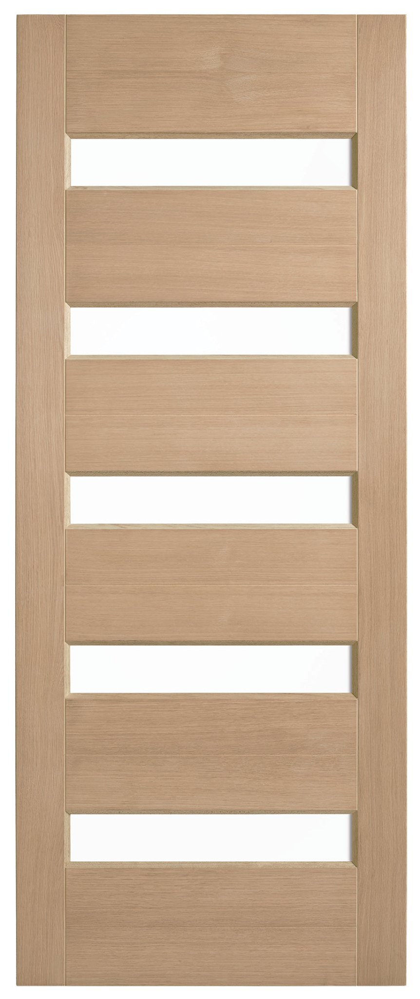 Corinthian Blonde Oak AWO 52G Horizontal Glazed Timber Door - Just Doors QLD