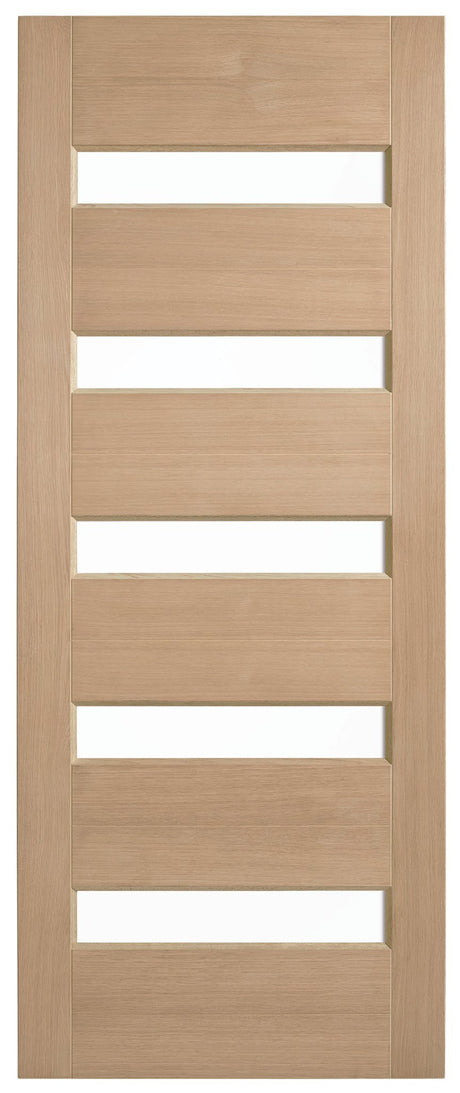 Corinthian Blonde Oak AWO 52G Horizontal Glazed Timber Door - Just Doors QLD