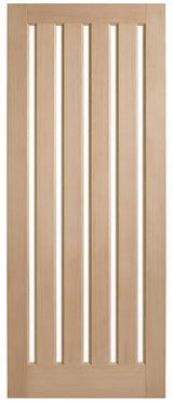 Corinthian Blonde Oak AWO 5VG Vertical Glazed Timber Door - Just Doors QLD