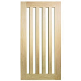 Corinthian Blonde Oak AWOWS 5VG 1200 x 2040 x 40mm Large Door & Frame Package - Just Doors QLD