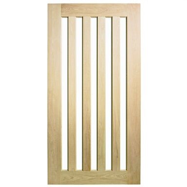 Corinthian Blonde Oak AWOWS 5VG 1200 x 2040 x 40mm Large Door & Frame Package - Just Doors QLD