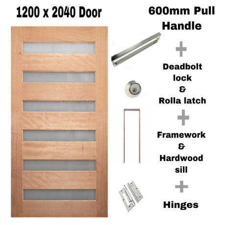 Door Package 2 - 6 lite horizontal - Just Doors QLD