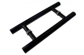 E34- 450mm Matt Black Pull Handle - Just Doors QLD