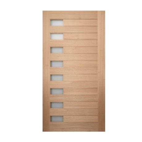 H7/H8 Solid Meranti Glass Panel Door - Just Doors QLD