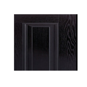 BLACK Newstead 6Panel 820 x 2040 Fibreglass Entrance door INSTALLED PACKAGE
