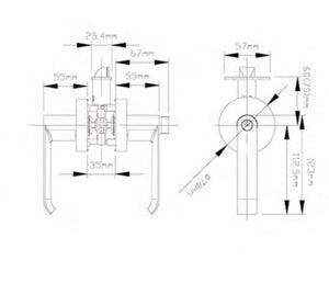 L1- Madison Lever Handle Set || ENTRANCE DEADBOLT COMBO || Satin Nickel