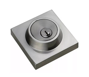 D1- Astor Satin Nickel Slimline Square Single Cylinder Deadbolt