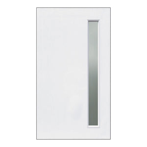 1 lite Vertical 820 x 2040 x 40 Fibreglass Door (white woodgrain) INSTALLED PACKAGE