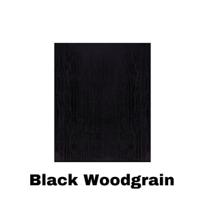 BLACK 5 lite Horizontal 820 x 2040 x 40 Fibreglass Door (BLACK woodgrain) INSTALLED PACKAGE
