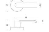 L1- Madison Lever Handle Set || ENTRANCE DEADBOLT COMBO || Matte Black - Just Doors QLD