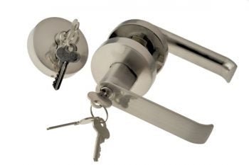 L1- Madison Lever Handle Set || ENTRANCE DEADBOLT COMBO || Satin Nickel - Just Doors QLD