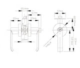 L1- Madison Lever Handle Set || ENTRANCE DEADBOLT COMBO || Satin Nickel - Just Doors QLD