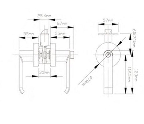 L1- Madison Lever Handle Set || ENTRANCE DEADBOLT COMBO || Satin Nickel - Just Doors QLD