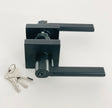 L4- Vienna Matte Black Entrance lever - Just Doors QLD