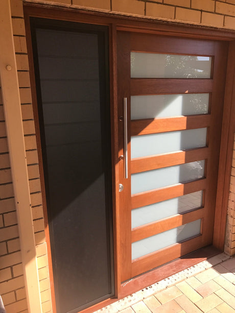 Louvred sidelight security screens - Just Doors QLD