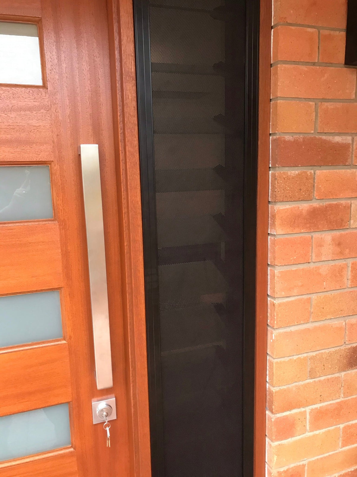 Louvred sidelight security screens - Just Doors QLD