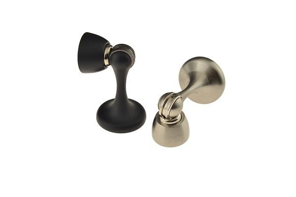 Magnetic Doorstop || ROUND || Satin Nickel or Matte Black - Just Doors QLD