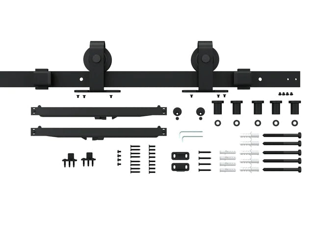 MB1- 8 lite Metal Barn Door - Just Doors QLD