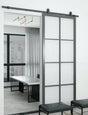 MB1- 8 lite Metal Barn Door - Just Doors QLD