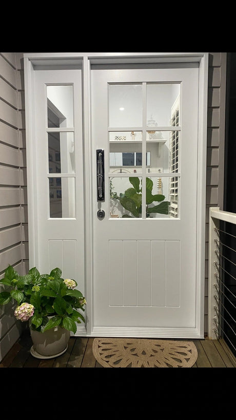 New Haven 6 lite Door & Frame Package Installed 820/870/920/1000 - Just Doors QLD