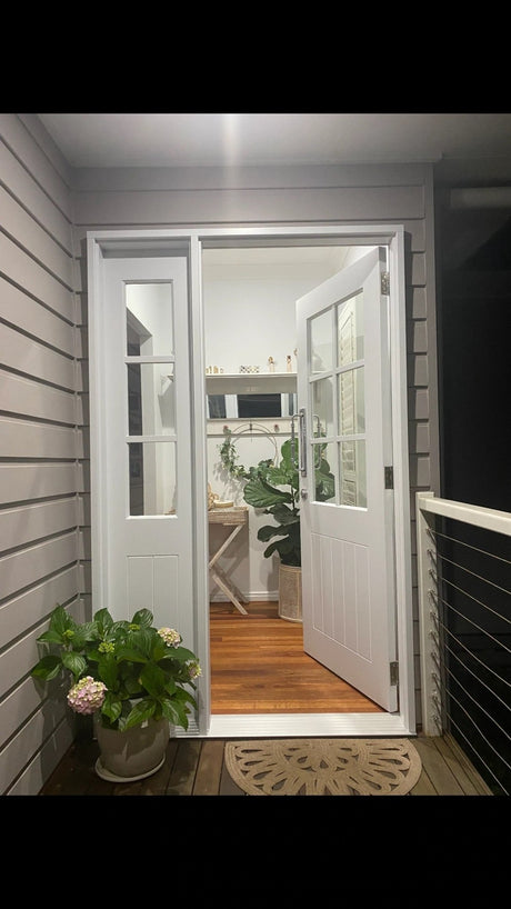 New Haven 6 lite Door & Frame Package Installed 820/870/920/1000 - Just Doors QLD