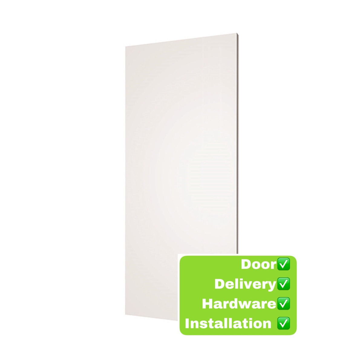Plain Flush Internal Door PCMDF 2040 range installed package - Just Doors QLD