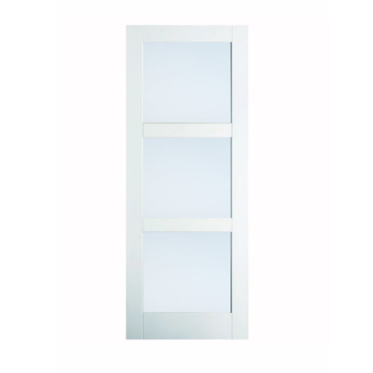 Shaker 3 - Glass Panel Door Options - Just Doors QLD