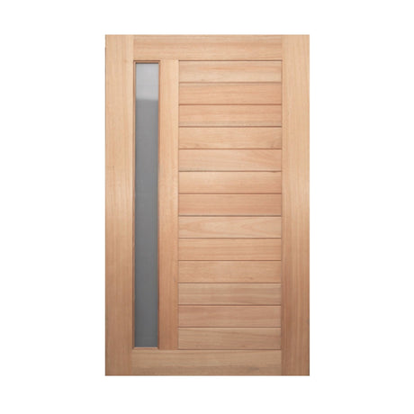Solid 1VG Horizontal Plank Meranti Door - Just Doors QLD
