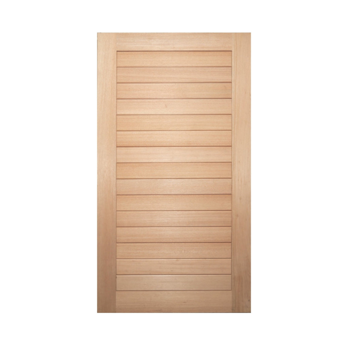 Solid Horizontal Plank Rail & Stile 1200 x 2040 x 40mm Large Door & Frame Package - Just Doors QLD