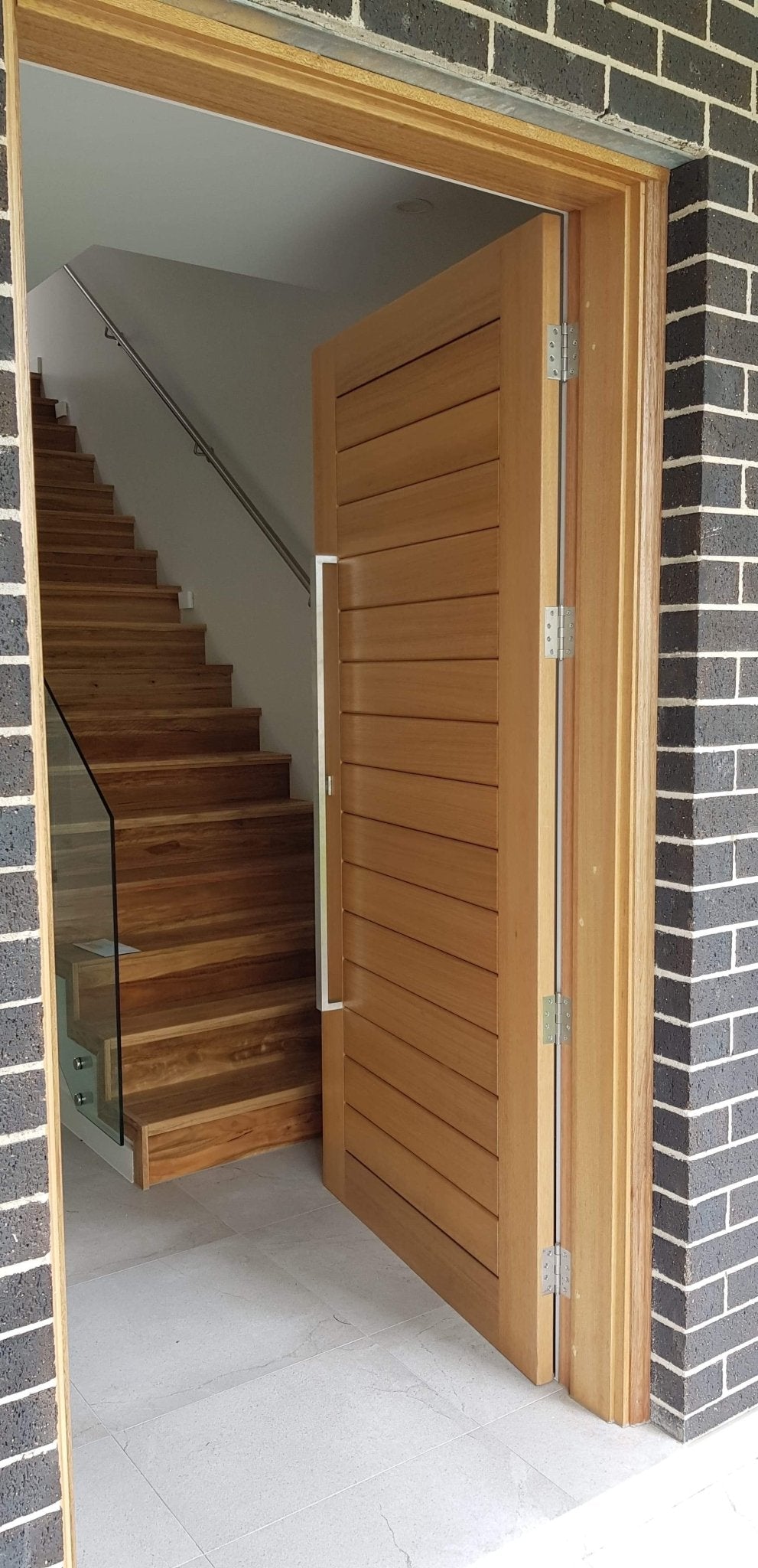 Solid Horizontal Plank Rail & Stile 1200 x 2040 x 40mm Large Door & Frame Package - Just Doors QLD