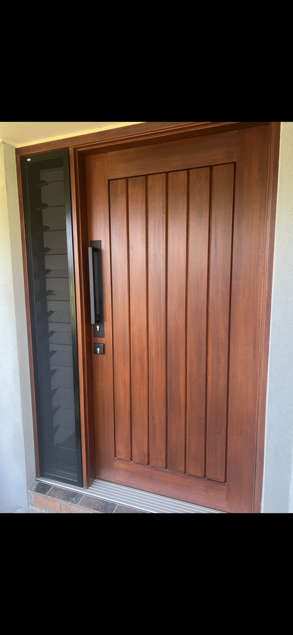 Solid Vertical Plank Rail & Stile 1200 x 2040 x 40mm Door & Frame Package - Just Doors QLD
