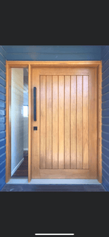 Solid Vertical Plank Rail & Stile 1200 x 2040 x 40mm Door & Frame Package - Just Doors QLD