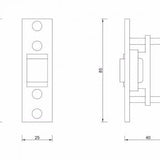 T37- Roller Bolt, door hardware - Just Doors QLD