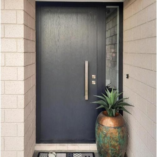 X5 Armoured Door Flush Woodgrain Installed Package - Just Doors QLD